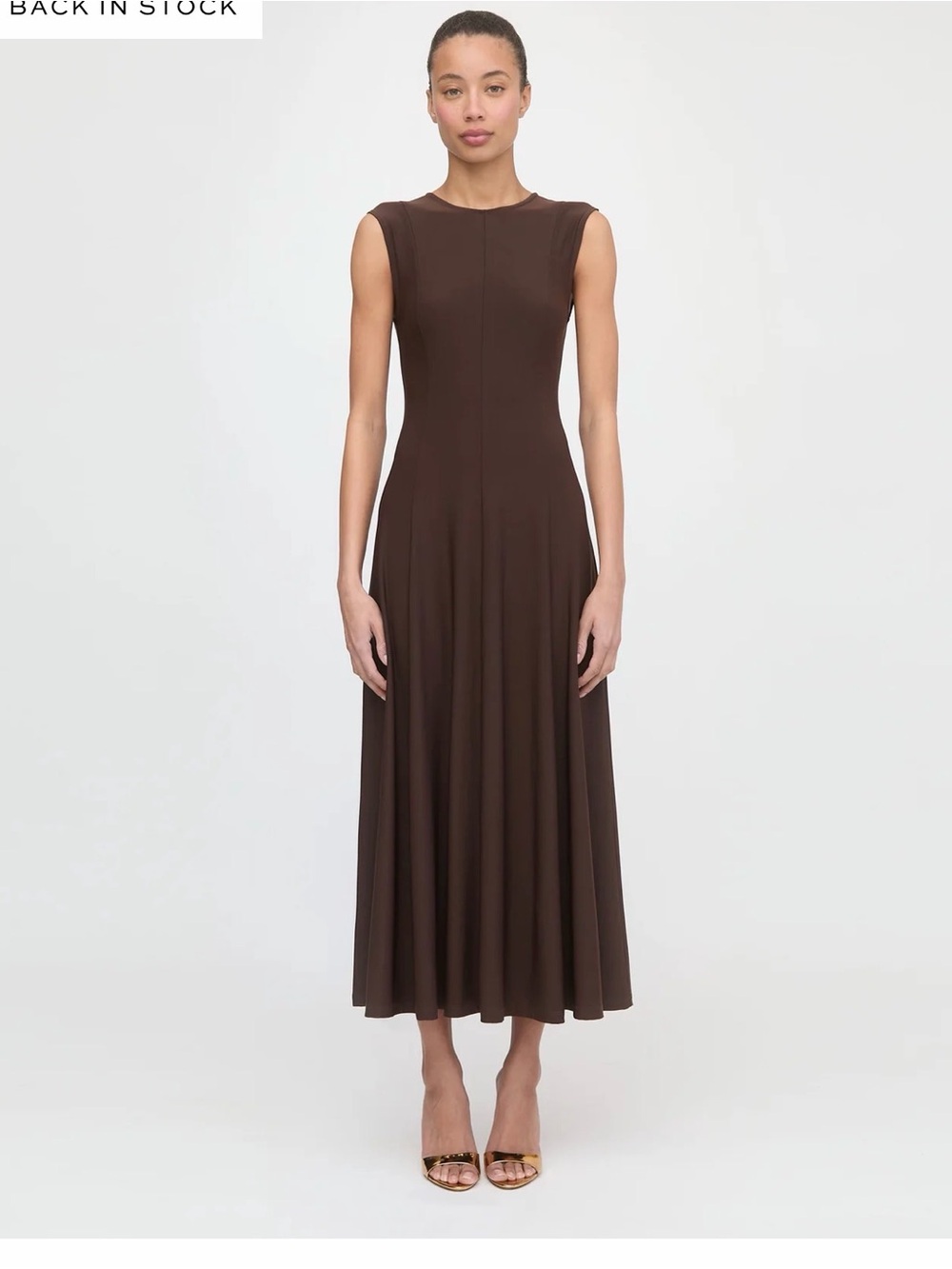 Hill House Sleeveless Brown Maxi Dress